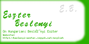 eszter beslenyi business card